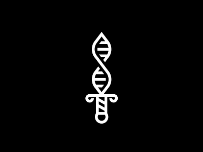 Owkin branding cancer dna identity logo medical minimal modern molecular simple sword
