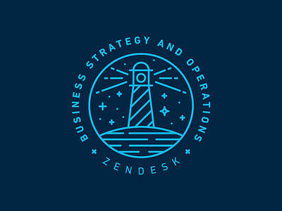 Zendesk Business Strategy And Operations Team branding consulting identity lighthouse logo modern mono simple stars water zendesk