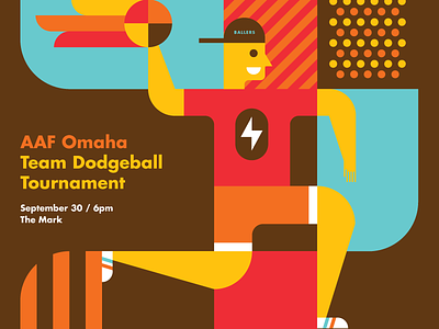AAF Omaha Dodge & Burn Dodgeball Tournament Poster