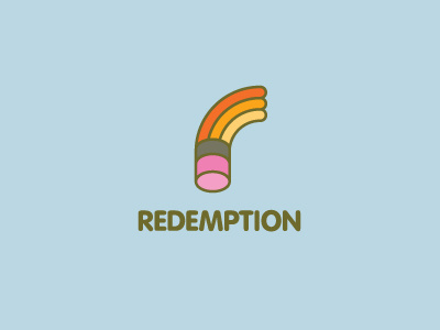 Redemption colorful eraser identity logo logotype pencil r rainbow redemption renew simple