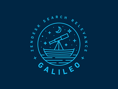 Zendesk Team Galileo boat galileo heisler identity logo modern monoline search stars telescope water zendesk