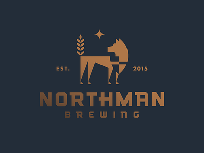 Northman Brewing beer brewing heisler identity logo minimal modern north star wolf