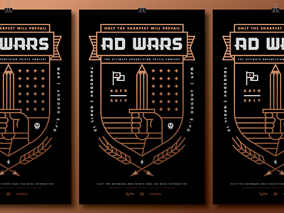AAF Omaha Ad Wars 2017 Poster ad arrow beer heisler metallic pencil poster shield sword wars wheat