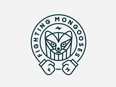 Zendesk Fighting Mongooses badge boxing branding heisler identity logo minimal modern mongoose monoline team zendesk