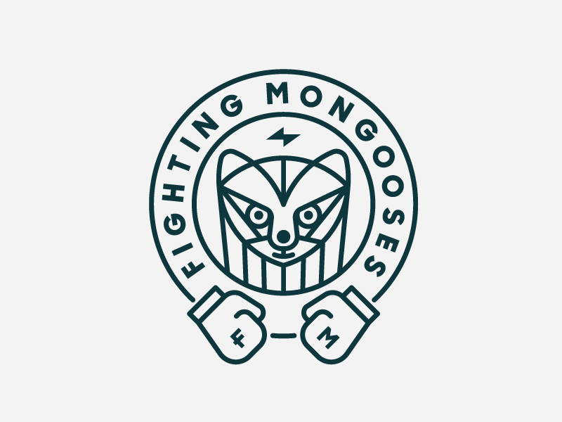 Zendesk Fighting Mongooses boxing mongoose heisler zendesk badge team monoline minimal modern branding identity logo