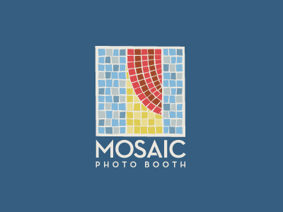 Mosaic Photo Booth logo logotype identity modern simple minimal mosaic tiles photography fun