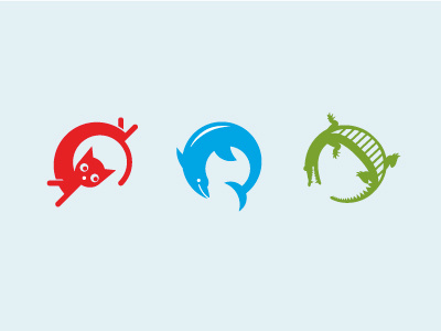 Backflip Studios aligator animals app back cat dolphin flip games logo logotype minimal modern simple