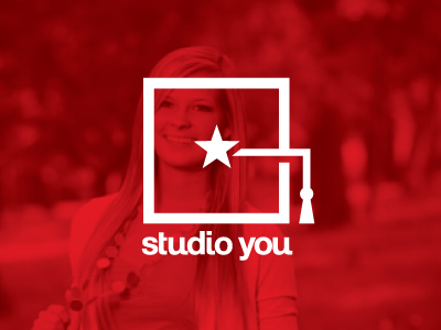 Studio You cap graduation identity logo logotype minimal modern photography portraits school senior simple star tassel