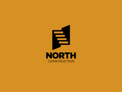 North Construction contruction dimension identity logo logotype minimal modern simple stairs