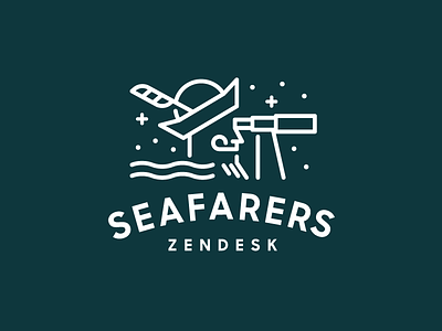 Zendesk Seafarers explore feather heisler identity logo minimal modern monoline seafarers simple stars zendesk