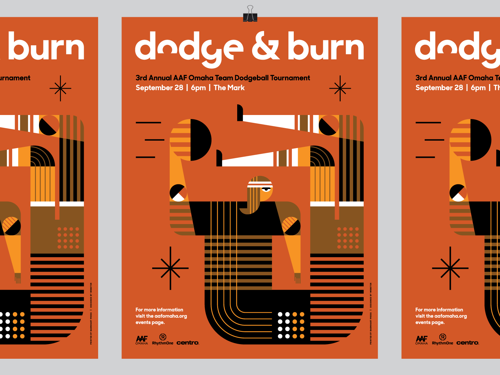 AAF Omaha 2018 Dodge & Burn Dodgeball Poster by Sean Heisler on Dribbble