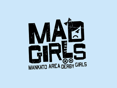 MAD Girls derby fun girls identity logo logotype roller skate