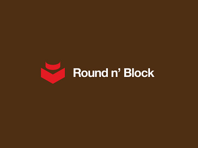 Round n' Block block identity it logo logotype minimal round simple video web