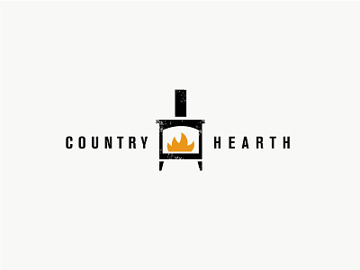 Country Hearth country fire fireplace hearth identity logo logotype minimal modern simple stove