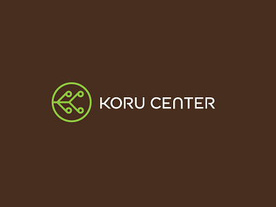 Koru Center center fern government identity koru logo logotype minimal research simple technical us