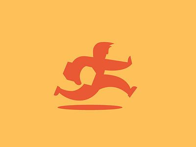 Athletes Movers athlete box football identity logo logotype minimal modern mover moving person running simple