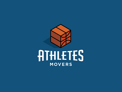 Athletes Movers 2 athletes basketball box fun identity logo logotype minimal modern movers simple sports