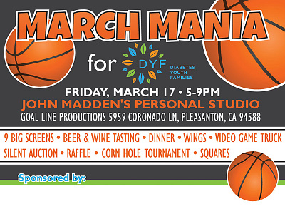 March Mania basketball dyf flyer mania march