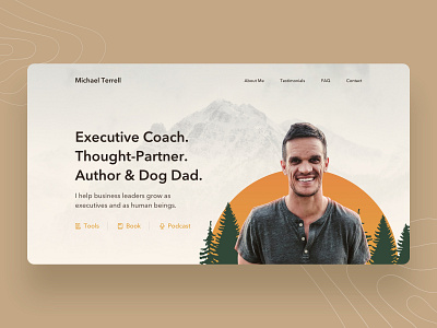 Executive Coach Website coach design hero mountain personal website ui ux web design