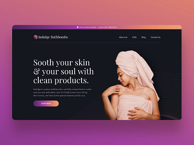 Bath Bombs & Skincare - Web Design