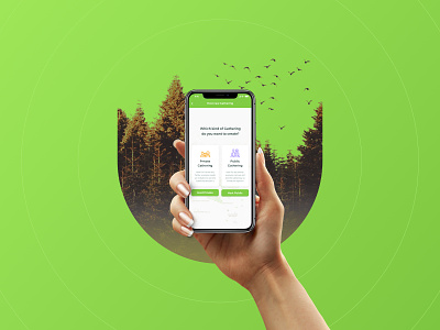 Gatha App Mockup app app design green hands ios iphone x mobile mockup responsive ui ux