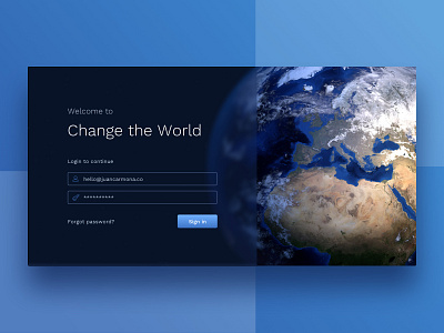 Change the World - Login Dark