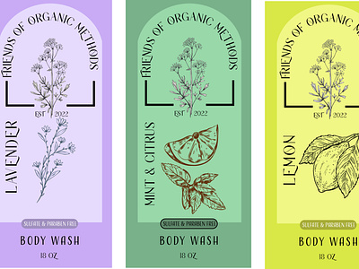 Body Wash Label Design