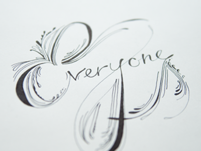 Sketch | Everyone black curves hand lettering lines type