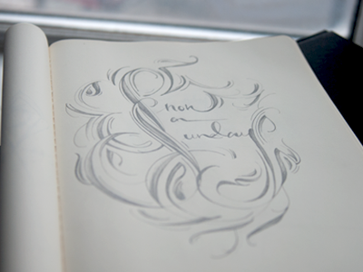 Sketch | Sunday Snow graphite hand lettering lettering pencil snow swirls type