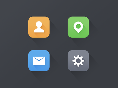 Flat Icons flat icon onlyoly shadow simple ui