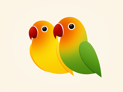 Love Birds animal bird color onlyoly cute icon parrot pet