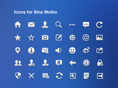 Icons for Sina Weibo icon simple onlyoly general gui ui
