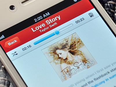Red Music list music player onlyoly ui