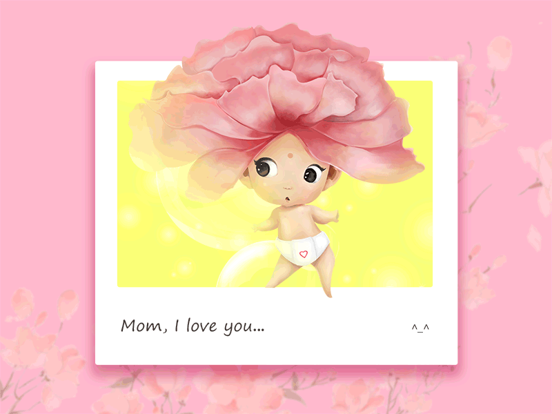 Mom Festival baby festival flower gif hand icon illustration mother painted ui