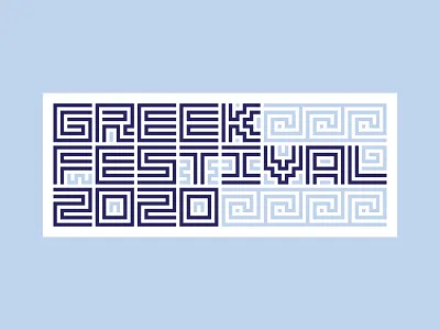 Greek Festival Badge Option 2 2020 acropolis annual badge city event fest festival greece greek logo mediterranean north carolina parthenon party pattern salem tile winston winston salem