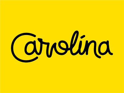 Carolina Script Option 1 carolina cursive dan draper design font lettering logo mark monoline north script south state type type design typeface typography vector word wordmark
