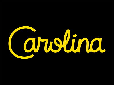 Carolina Script Option 2 carolina cursive dan draper design font lettering logo mark monoline north script south state type type design typeface typography vector word wordmark