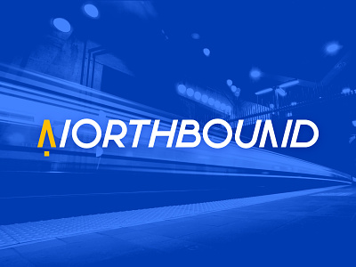 Northbound Type arrow bound custom direction heading lettering logo mark north northbound plane train transit travel type typography upward vector word wordmark