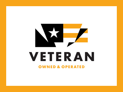 Veteran Owned & Operated Badge america army badge banner bar business company construction flag logo old glory patriot soldier star states symbol united united states usa veteran