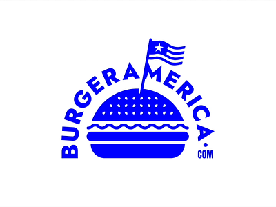 Burger America Logo Animation after effects america animation brand burger design dinner dot com flag food hamburger internet logo motion nation patriot restaurant site vector website