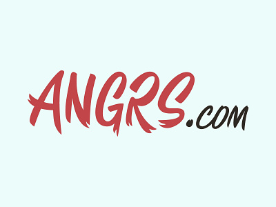 Angrs.com Logo Concept 1 anger angrs angry brand custom domain emotion feeling internet logo mad name online script site type typography url web wordmark