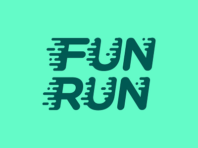 Fun Run color fast feet fun kids logo marathon race run sprint type typography