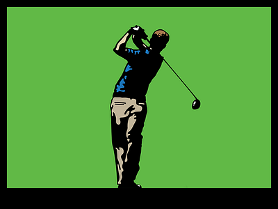 Michael Schwab Illustration club golf highlight illustration illustrator light man michael schwab schwab shadow swing vector