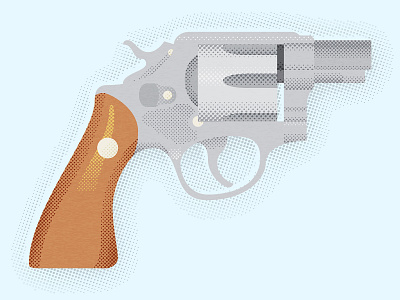 Snub-Nosed Revolver bullet calibur firearm gun half half tone pistol revolver shoot snub nose tone weapon
