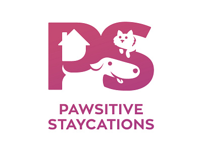 Pet Sitting Company Logo brand cat dog figure ground house identity logo negative pet pet sitter space