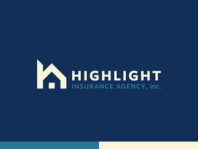 Highlight Insurance Agency Logo agency brand h highlight home house icon insurance letter logo symbol trilion