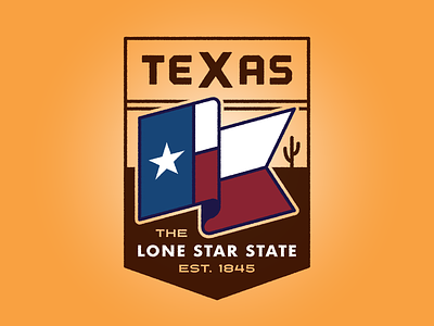 Texas Badge Redux badge cactus cattle desert dont mess with texas flag logo lone star lone star state star state texas vector west wild west