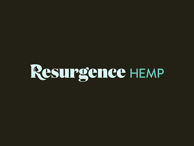 Resurgence, Concept 2 brand business cannabis cbd design dose drug farm freelance grow hemp identity logo marijuana medical medicine plant pot smoke wordmark