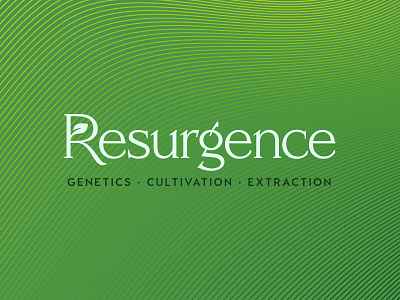 Resurgence, Concept 3 brand business cannabis cbd design dose drug farm freelance grow hemp identity logo marijuana medical medicine plant pot smoke wordmark