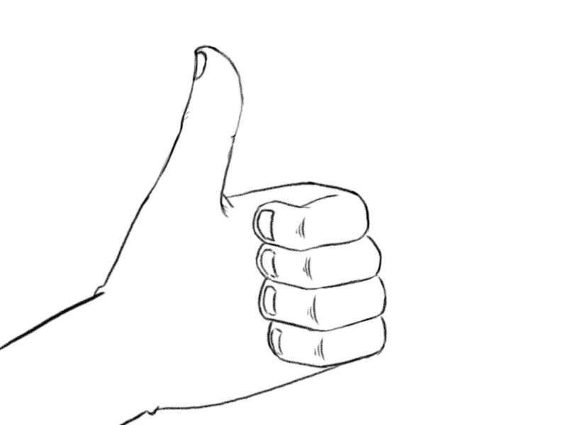 Anitober Day 07: Lost 2d animation anitober art black and white fingers fist hand inktober lost thumb tvpaint